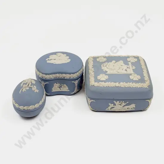 Three Assorted Wedgwood Trinket Boxes