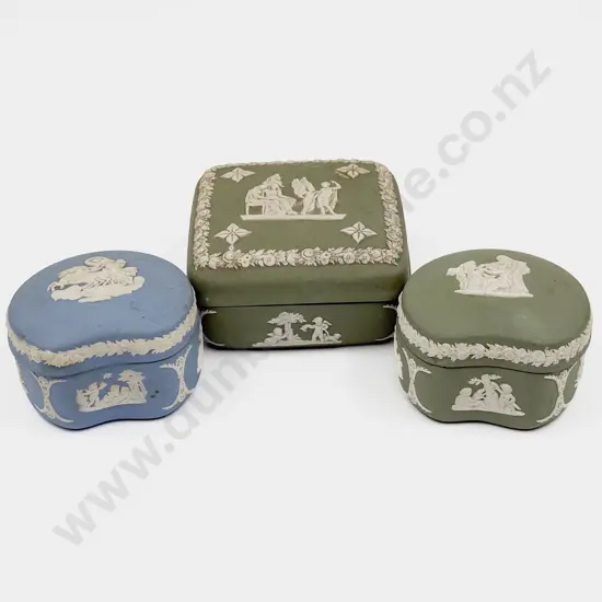Three Assorted Wedgwood Trinket Boxes