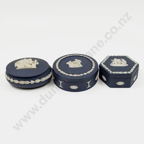 Three Wedgwood Trinket Boxes