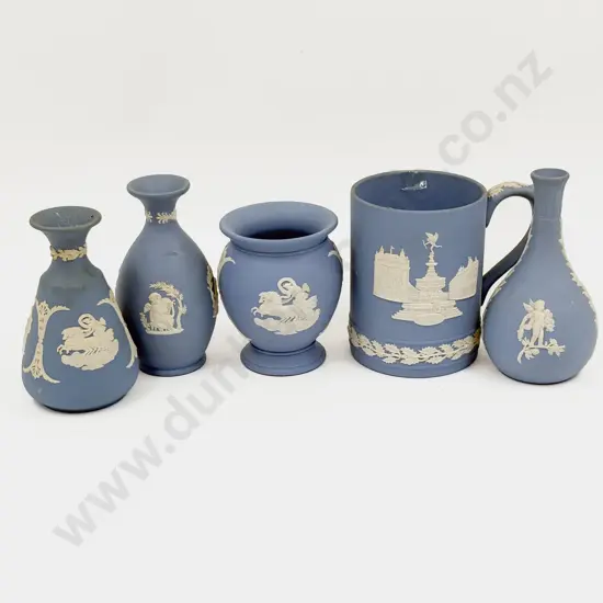 Wedgwood Christmas Tankard & Four Assorted Vases