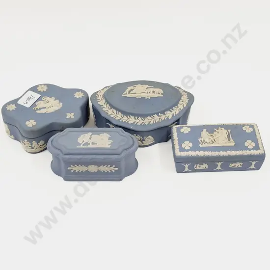 Four Assorted Wedgwood Trinket Boxes