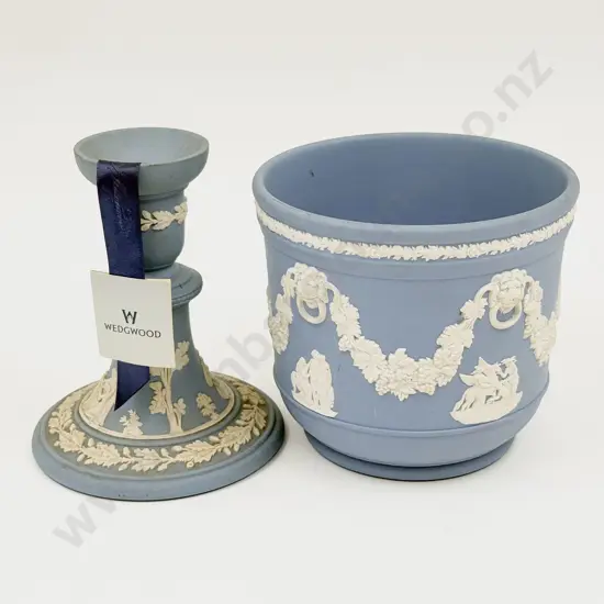 Wedgwood Candlestick & Small Planter