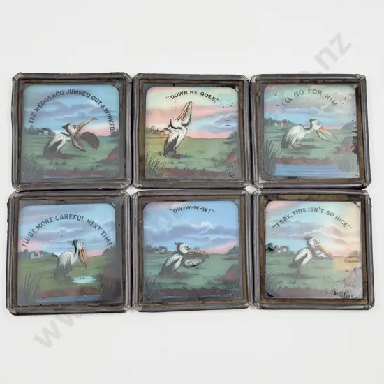 Six Glass Magic Lantern Slides