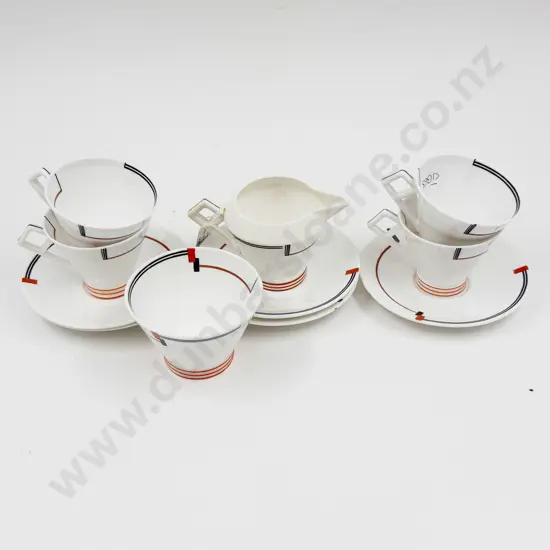 Foley "Lido" Pattern Art Deco Part Demi-Tasse Coffee Set