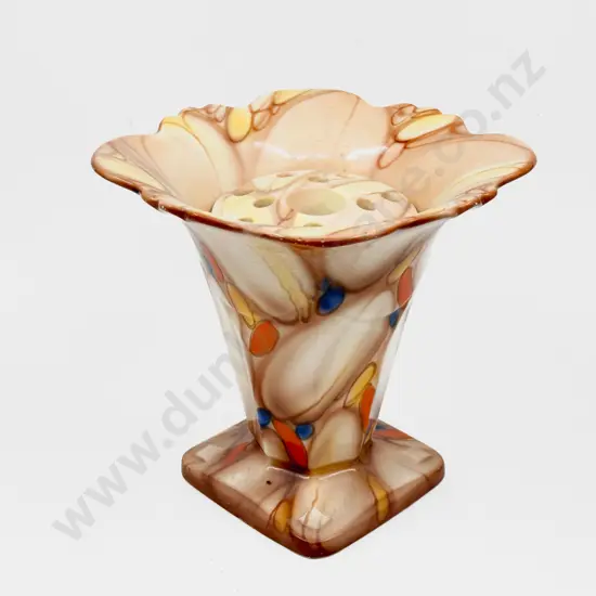 Falconware "Burma" Pattern Vase with Flower Frog