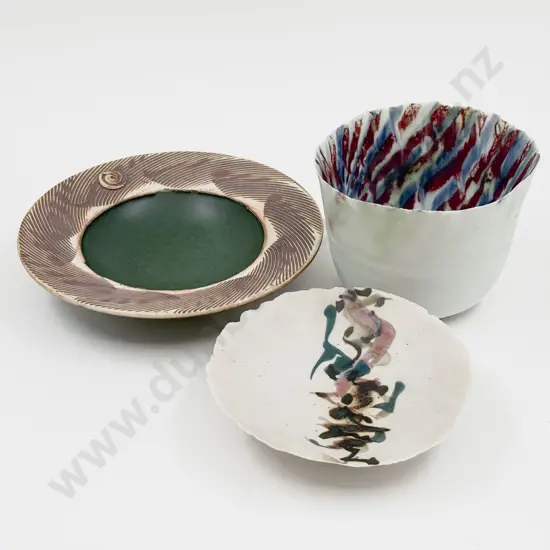 Barry & Diane Woods Pottery Bowl together with Peter Shearer Bowl & Other