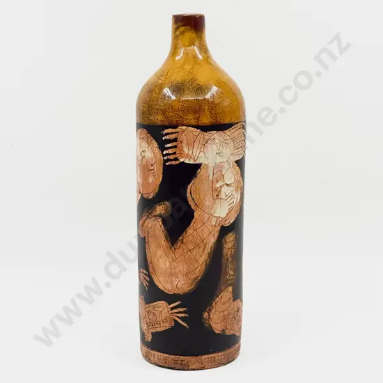 Stylized Bottle Vase - Indistinctly Signed
