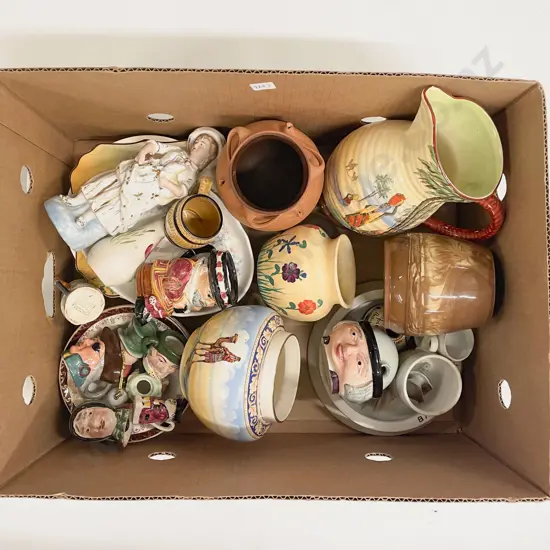 Box Quantity of Assorted China incl Character Jugs etc