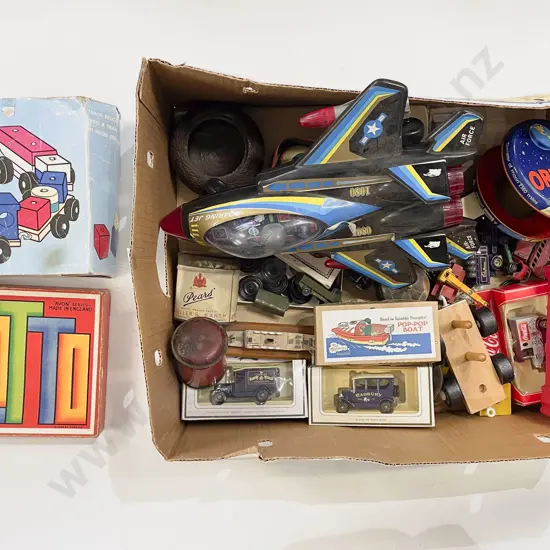 Box of Assorted Vintage Toys