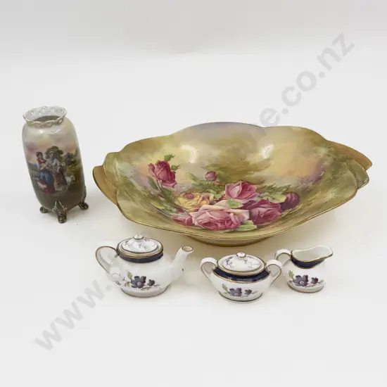 Miniature Coalport Three Pce Teaset and Others