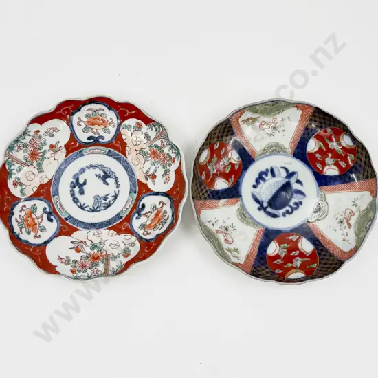 Two Imari Pattern Shallow Plates