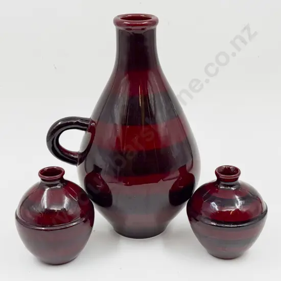 Ekeby Ewer & Two Smaller Pots