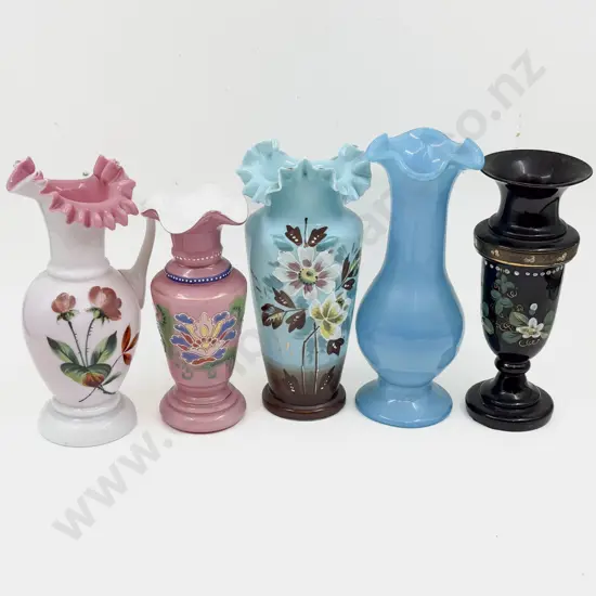 Five Assorted Glass Vases