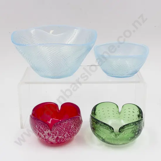 Four Pieces of Assorted Art Glass