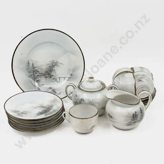 Japanese Eggshell Part Teaset