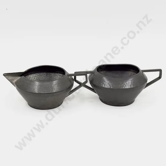 English Pewter Milk & Sugar Set