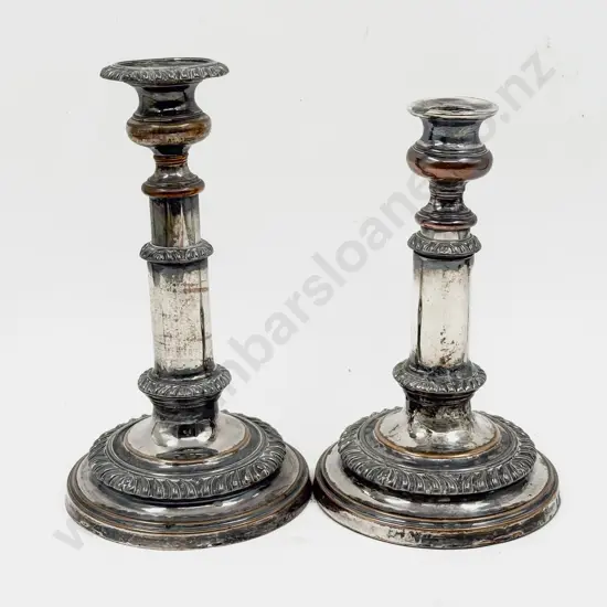 Pair of Sheffield Plate Candlesticks