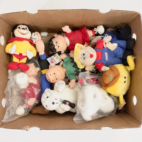 Box of Assorted Soft Toys