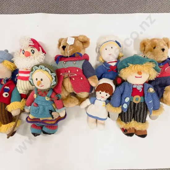 Box of Assorted Teddy Bears etc