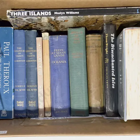 Box of Assorted Books incl. Fiji & Pacific Island Reference