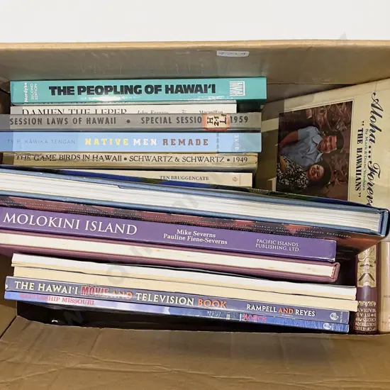 Box of Assorted Mostly Hawaiian Reference Books