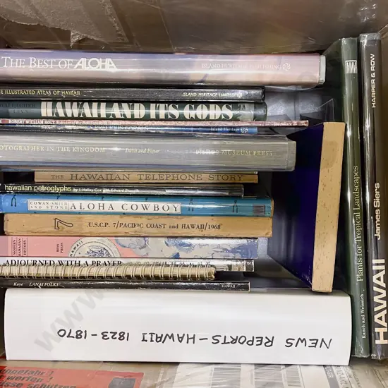 Box of Assorted Hawaiian Reference Books