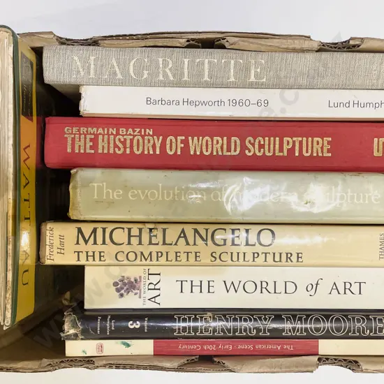 Box of Assorted Art & Sculpture Reference Books