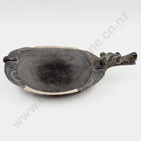 Vintage PNG Hardwood Carved Ceremonial Dish