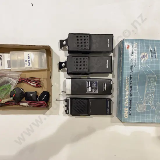 Boxed Vintage Electrophone 40 Channel Transceiver together with Pair of Pro Series CB Transceivers