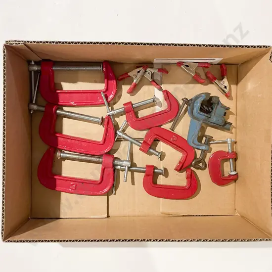 Box Quantity of Assorted G Clamps etc