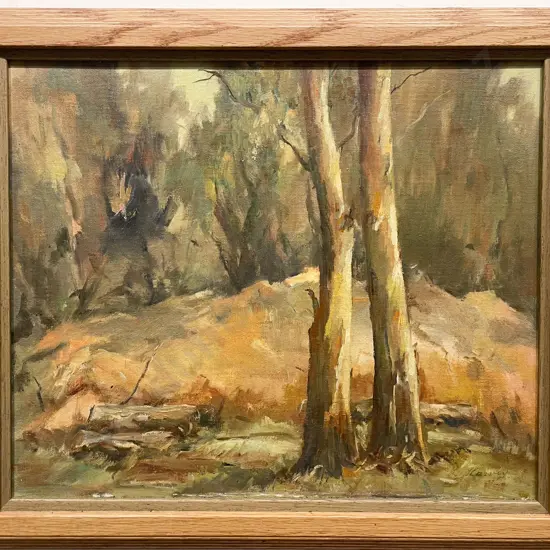 Signed Harvey - Woodland Scene - Oil on Board