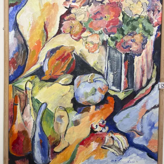 Y.A. Saunders - Still Life - Oil on Board