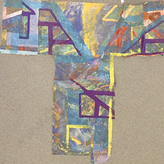 Abstract Segmented Canvas Work