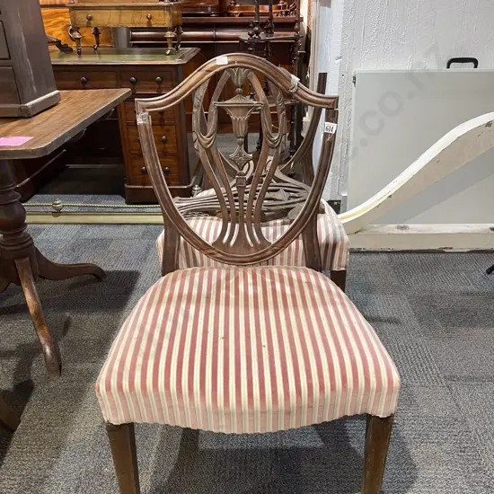 Three Antique Hepplewhite Dining Chairs (For Restoration)