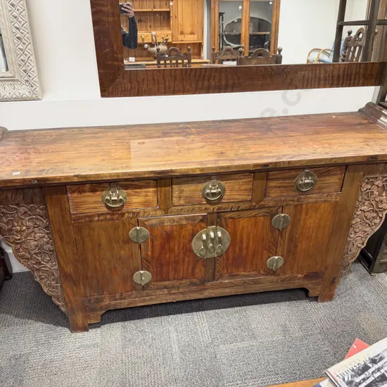 Chinese Teak Sideboard