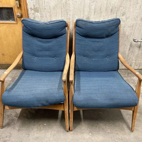 Pair of Mid Century Easy Chairs