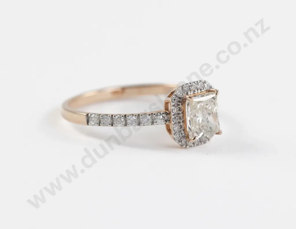 14ct Rose Gold 33Stone Diamond Cluster Ring Image 1++