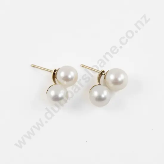 Pair 9ct Cultured Pearl Stud Earrings