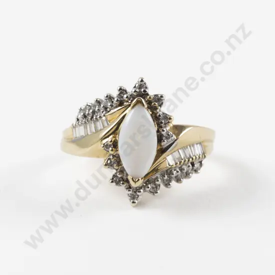 9ct Opal and Diamond Dress Ring