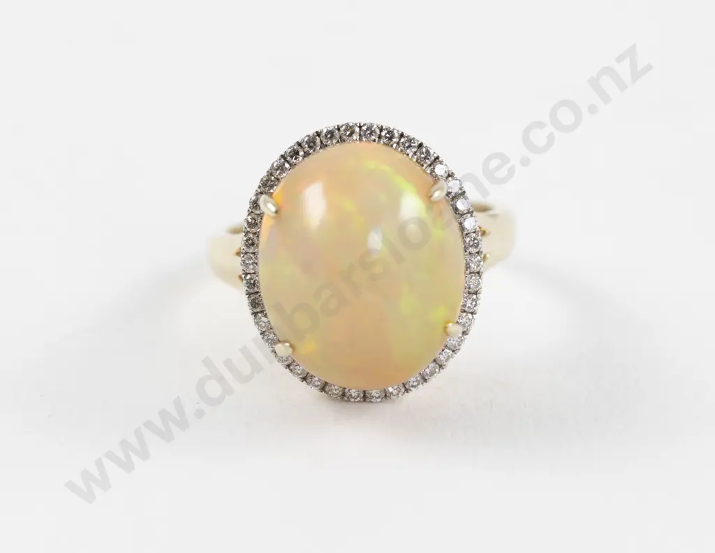 14ct 39Stone Opal and Diamond Dress Ring Image 1++