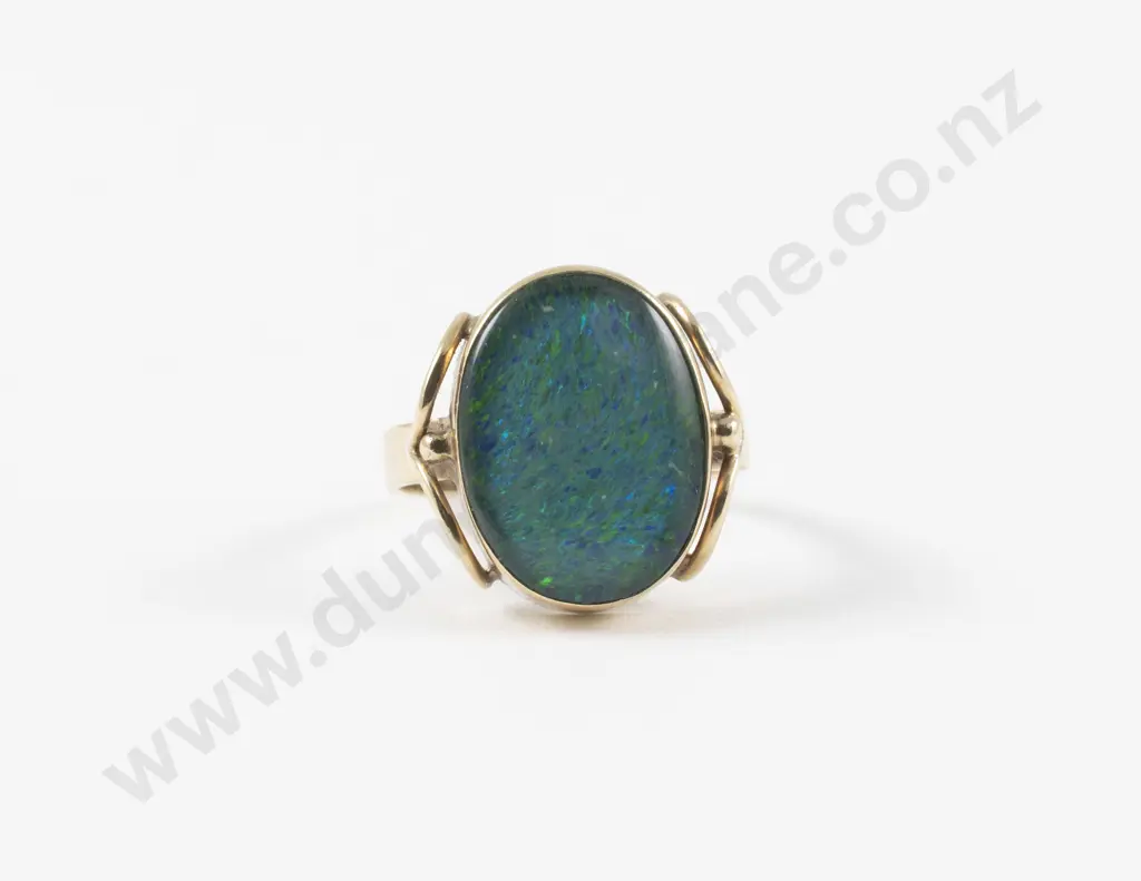9ct Single Opal Triplet Ring Image 1++