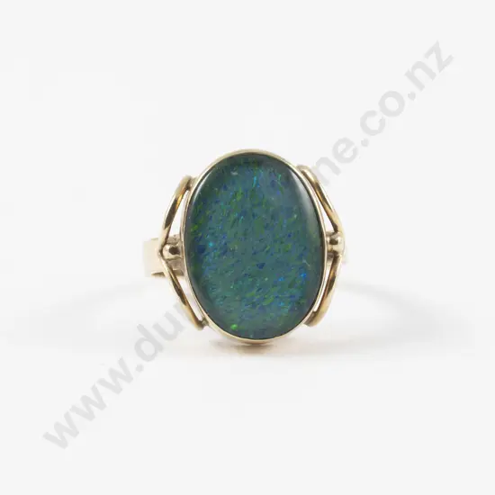9ct Single Opal Triplet Ring