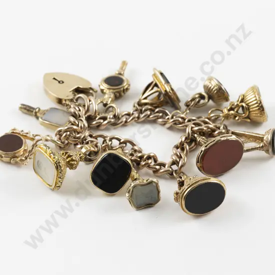 9ct Curb Link Charm Bracelet