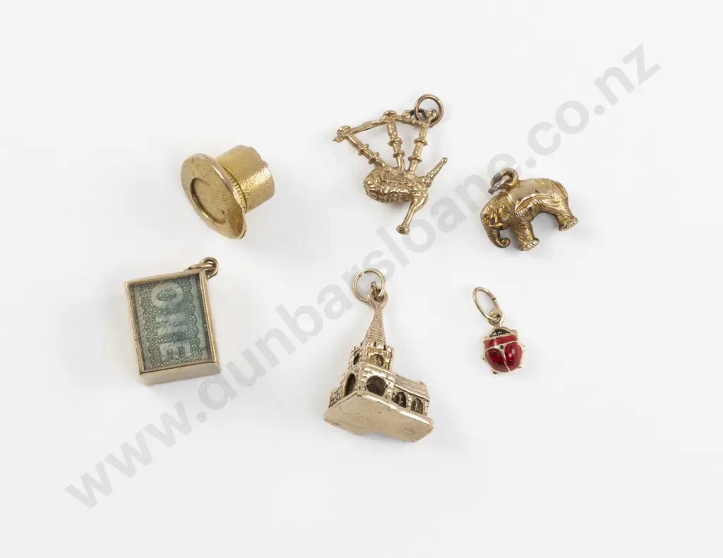 Five 9ct Gold Charms Image 1++