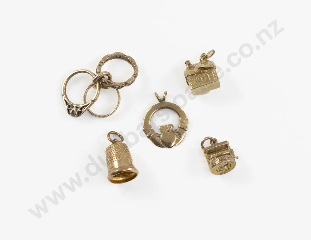 Five 9ct Gold Charms Image 1++