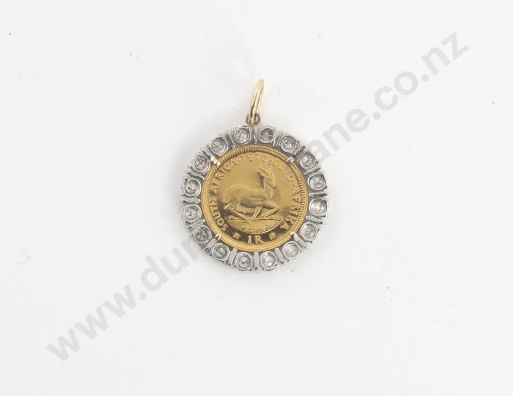 1973 South Africa Coin Pendant Image 1++