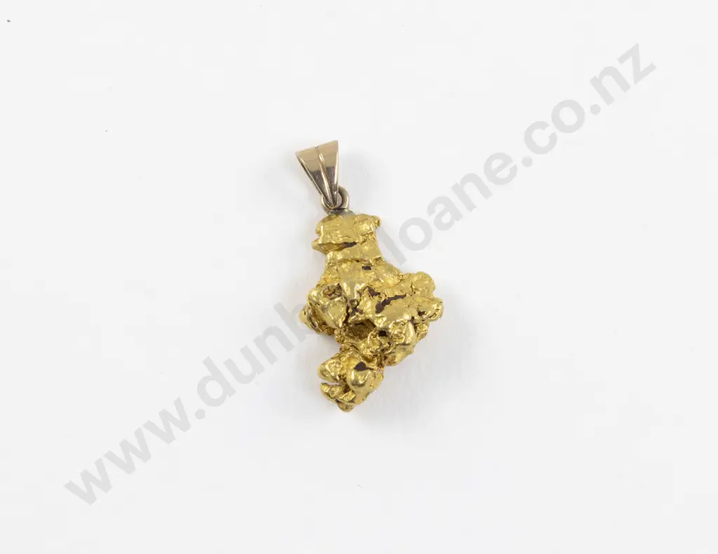 Alluvial Gold Nugget Pendant Image 1++