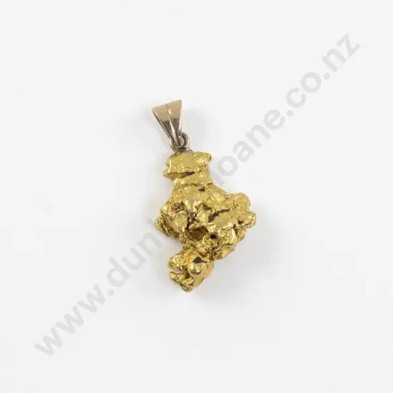Alluvial Gold Nugget Pendant