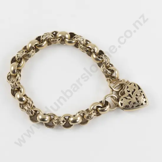 9ct Fancy Curb Link Bracelet