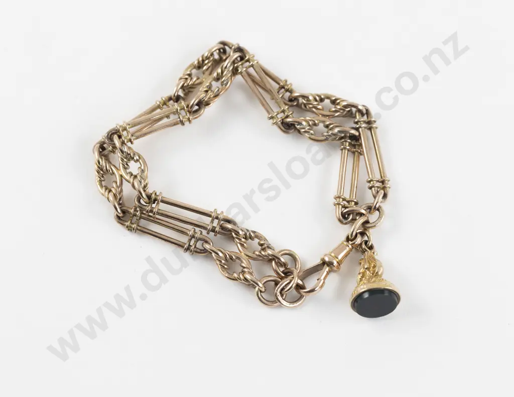 9ct Fancy Gate Link Bracelet Image 1++